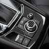 Car Carbon Fiber Electronic Handbrake Panel Decorative Sticker for Mazda CX-5 2017-2018, Left Drive