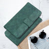 For Realme 13+ Global Geometric Embossed Leather Phone Case(Green)