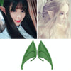 1pair Halloween Elf Latex Ears Cosplay Props, Size: 12cm(Green)
