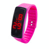 LED Digital Display Silicone Bracelet Children Electronic Watch(Light Blue)