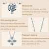 S925 Sterling Silver Plated with Platinum Lucky Four-leaf Clover Moissanite Necklace(MSN038)