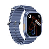 WS-E9 Ultra 2.2 inch IP67 Waterproof Metal Buckle Ocean Silicone Band Smart Watch, Support Heart Rate / NFC(Blue)