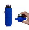 700ml Outdoor Silicone Folding Water Cup Telescopic Water Bottle Travel Drinking Cup With Carabiner(Blue)