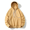 Men Lose Solid Color Sweatshirt, Color: Khaki(L)
