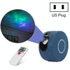 Star Projection Lamp Remote Control LED Colorful Laser Night Light US Plug(Gray Blue)
