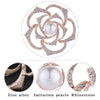 Diamonds Mountain Tea Flower Brooch Pearl Pin Simple Suits Cheongsam Accessories(B07344)