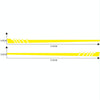 2 PCS/Set D-854 Stripe Pattern Car Modified Decorative Sticker(Yellow)