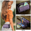 For Samsung Galaxy S25+ 5G CaseMe C36 Card Slots Zipper Wallet RFID Anti-theft Leather Phone Case(Purple)