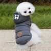 Warm Grey Cotton Dog Coat, Size M (3-4 lbs)