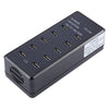 DC 5V 10A 50W 10 USB Multi Port Charger Adapter, Plug:US Plug