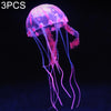 3 PCS Aquarium Articles Decoration Silicone Simulation Fluorescent Sucker Jellyfish, Size: 10*23cm(Pink)