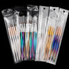 Crystal Light Therapy Pull Line Smudge Nail Pen, Color: 5 PCS/Set White Pearl