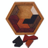 Children Wooden Toys Hexagon Puzzle Geometric Abnormity Shape Puzzle Tangram