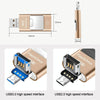 128GB USB 3.0 + 8 Pin + Mirco USB Android iPhone Computer Dual-use Metal Flash Drive (Gold)