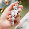 OLEVS 9931 Women Butterfly Buckle Luminous Waterproof Quartz Watch(White + Silver)