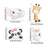5sheets Cartoon Animal Switch Sticker Children Room Decoration(As Show)