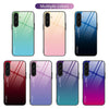 For Samsung Galaxy S25 5G Gradient Color Glass Phone Case(Purple Red)