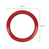 Aluminium Alloy Steering Wheel Decoration Ring Cover Sticker for BMW(Red)