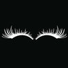 1pair Car Big Lamp Eyebrow Sticker Sexy Eye Eyelash Car Sticker(White)