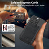 LC.IMEEKE 3-Cards MagSafe RFID Leather Card Bag(Black)