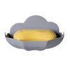 Cloud-shaped Soap Box Drain-free Wall-mounted Cute Soap Rack(Gray)