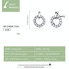 S925 Sterling Silver Small Circle Earrings Platinum Plated Zircon Silver Earrings