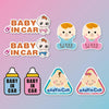 10 PCS There Is A Baby In The Car Stickers Warning Stickers Style: CT203 Baby Y Pink Bottom Bottle Magnetic Stickers