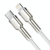 Baseus CATLJK-A02 Cafule Series 20W Type-C / USB-C to 8 Pin PD Metal Charging Data Cable, Length:1m(White)