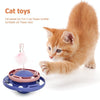 Cat Tumbler Toy, Interactive Turntable with Balls (White/Yellow)