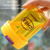 300ml Mini Children Water Mug Leakage-proof Student Plastic Portable Straw Cup(White)