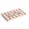 Suede Jewelry Storage Tray Necklace Pendant Bracelet Bangle Display Case, Size: 24 Grid(Beige)