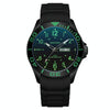 SANDA 9005 TPU Strap Dual Display Waterproof Electronic Watch(Black Green)