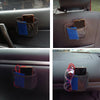 3 PCS Car Mobile Phone Storage Net Bag Universal Paste Car Chair Back Storage Bag, Colour: Black With Stripes
