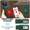 For iPhone 15 LC.IMEEKE L3 Series Detachable RFID Card Bag Magsafe Phone Case(Green)