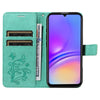 For Samsung Galaxy A06 4G / 5G 3D Butterfly Embossed Pattern Flip Leather Phone Case(Green)