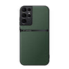 For Samsung Galaxy S21 Ultra 5G Litchi Leather Magnetic Full Coverage Shockproof Phone Case(Green)
