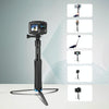RUIGPRO One-piece Handheld Tripod Selfie Stick Telescopic Monopod Mount for GoPro, Insta360, DJI and Other Action Cameras(Black)