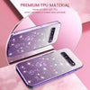 For Samsung Galaxy S10 5G Gradient Glitter Flower All-inclusive Phone Case(Purple)