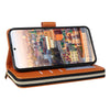 For Samsung Galaxy A24 Nine-card Slots Zipper Wallet Bag Leather Phone Case(Brown)