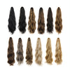 P96 Clip-On Wig Long Ponytail Water Ripple Long Curly Wig(22)