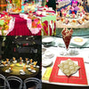 Colorful Printed Flower Wedding Banquet Napkins Placemats