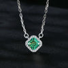 S925 Sterling Silver Moissanite Necklace Platinum Plated Jewelry Pendant(MSN030)