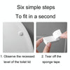 3pcs Anti Dirty Handle Toilet Lid Lifter Bathroom Bidet Seat Lifting Lid Kit(White)