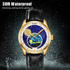 SKMEI 2115 Multifunctional Men Outdoor 30M Waterproof Moon Phase Quartz Watch(Gold)