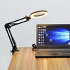5X Magnifying Glass LED Folding Long Arm Clip Light Eye-protection USB Reading Lamp, Size: Small(Black)