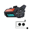 KUQIBAO Motorcycle Helmet Waterproof Bluetooth Headset With Light(Soft Microphone)