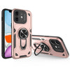For iPhone 11 Metal Rotating Bracket TPU + PC Magnetic Phone Case(Rose Gold)
