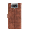 For Asus Zenfone 8 Flip ZS672KS Skin Feel Crocodile Texture Magnetic Clasp PU Leather Phone Case(Brown)