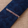 Brass Polished Gum Pattern Business Men Tie Clip, Color: Blue Clover