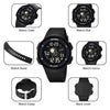 SKMEI 2068 Multifunctional Men 50M Waterproof Noctilucent Sports Digital Wrist Watch(Black)